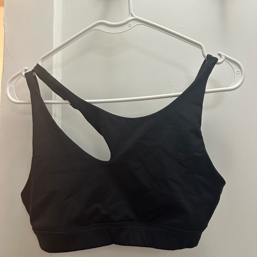 ALO Yoga Black Asymmetrical Sports Bra